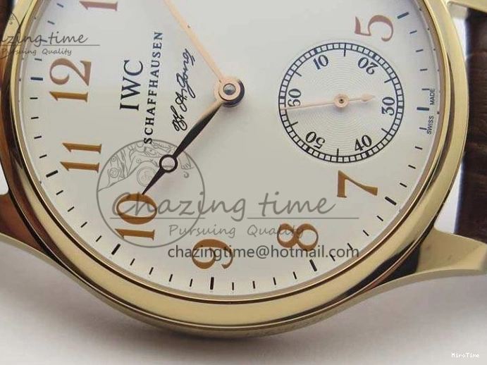 MIROTIME 0818 Effortless Portuguese Fa Jones IW544201 RG GSF 1:1 Best Edition White Dial On Leather Strap 7228